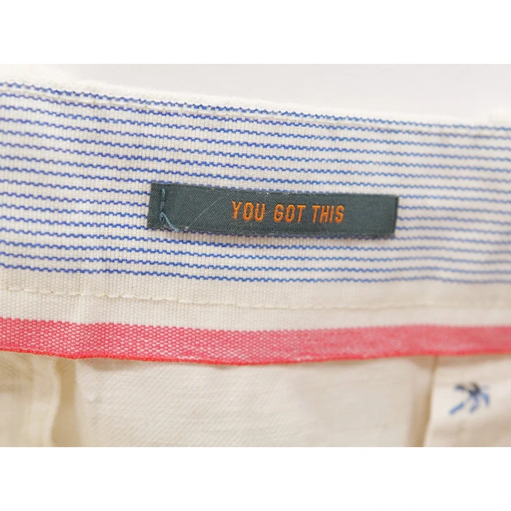 Scotch & Soda Warren Linen Cotton Drawstring Pants Mens 34x32 Off White Ivory